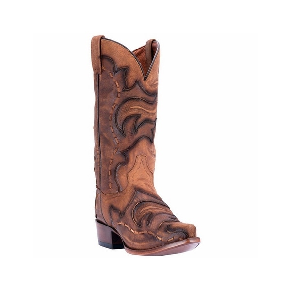 Dan Post Western Boots Mens Hensley Snip Toe Leather Tan Brown