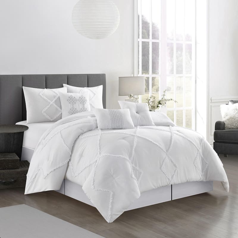 Nanshing Melissa 3D Clip Jacquard 7 Piece Comforter Set