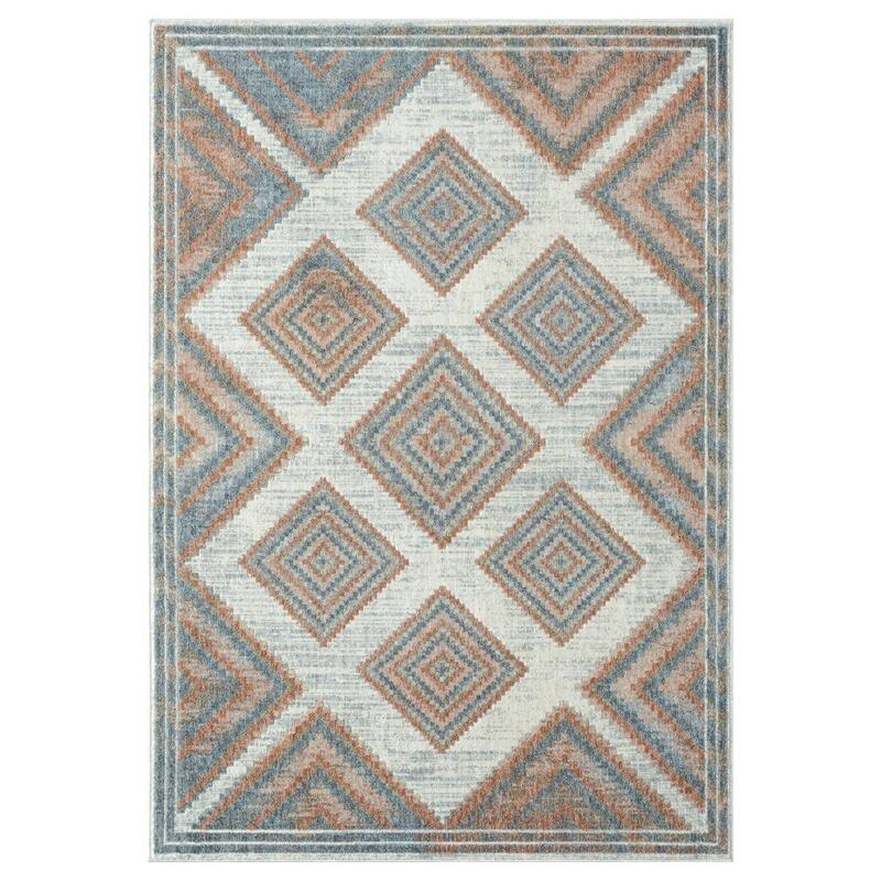 Luxe Weavers Multicolor Modern Geometric Area Rug for Living Room