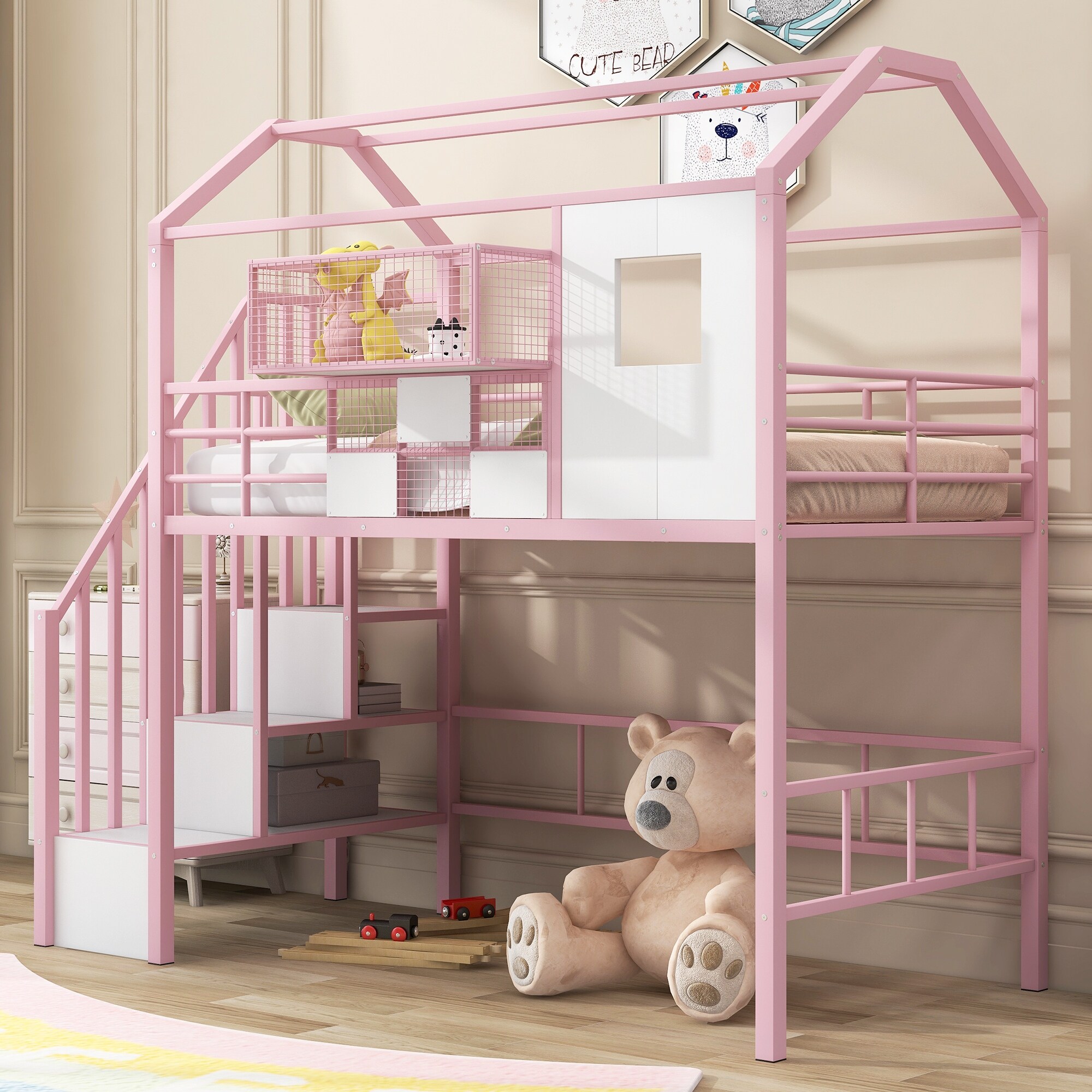 Loft bed pink top
