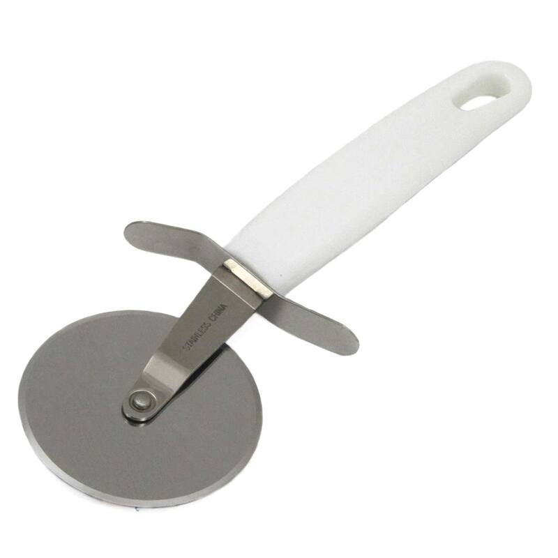 Chef Craft Pizza Cutter with 2.5" Stainless Steel Blade Slicer Wheel and Thumb Guard - 3 Pack