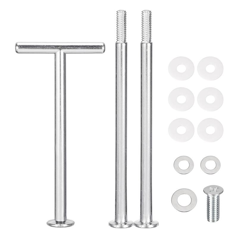 6 Set Cake Tray Stand Handle Plate Hardware Fitting, 3-Tiers T-Style