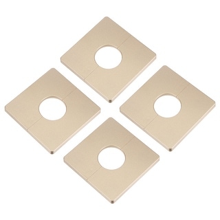 Wall Split Flange, ABS Square Self-Adhesive Escutcheon Plate with Diameter Hole, Water Pipe Cover for Water Faucet Decorations