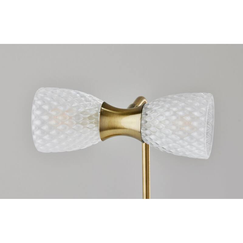 Nina LED Desk Lamp - Antique Brass
