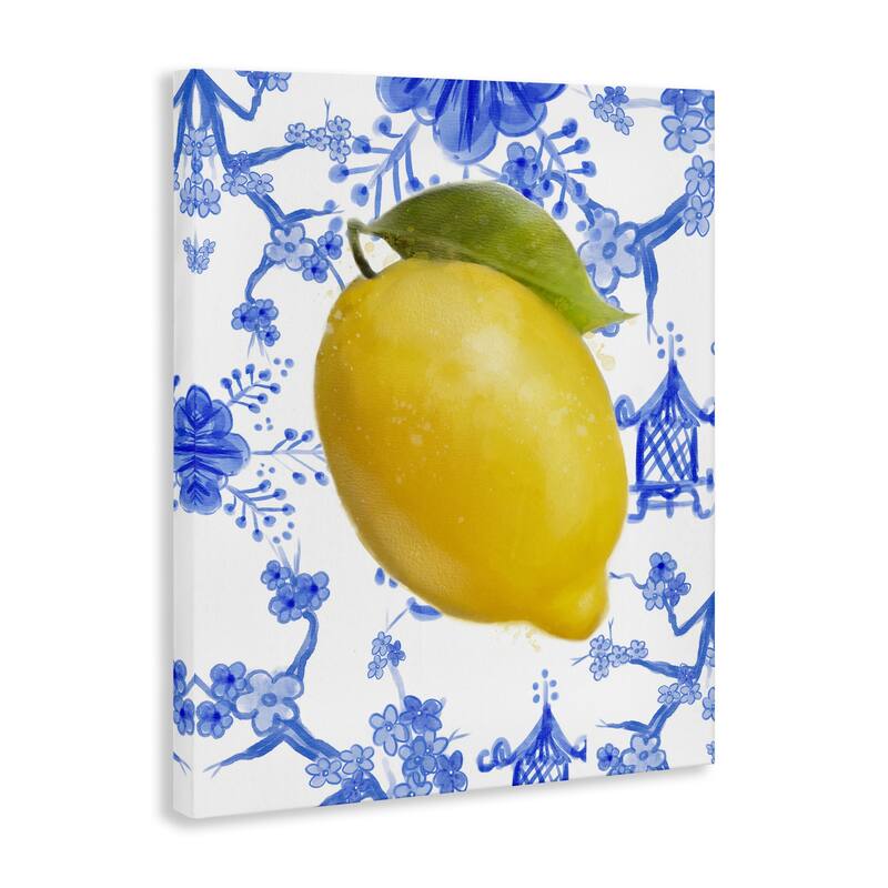 Stupell Lemon Over Chinoiserie Canvas Wall Art Design By Matthew Piotrowicz