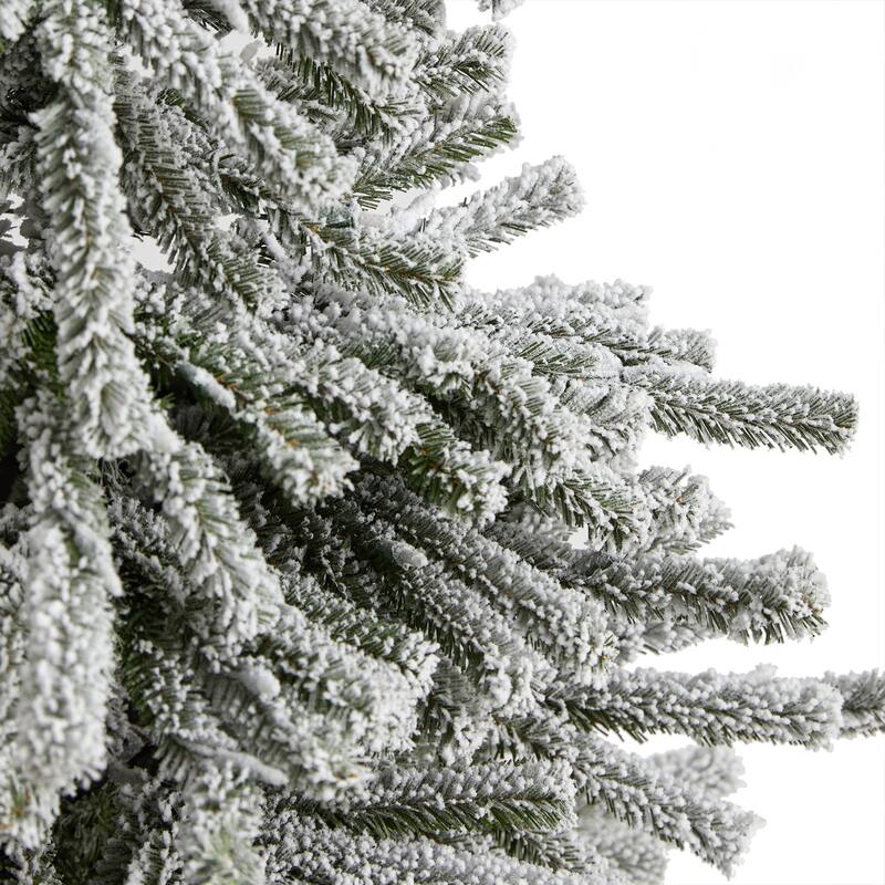 6Ft Artificial Christmas Tree with Lights & Planter - Pine Tree Holiday Decor - Green - 72