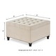 preview thumbnail 15 of 37, Large square storage ottoman with wooden legs