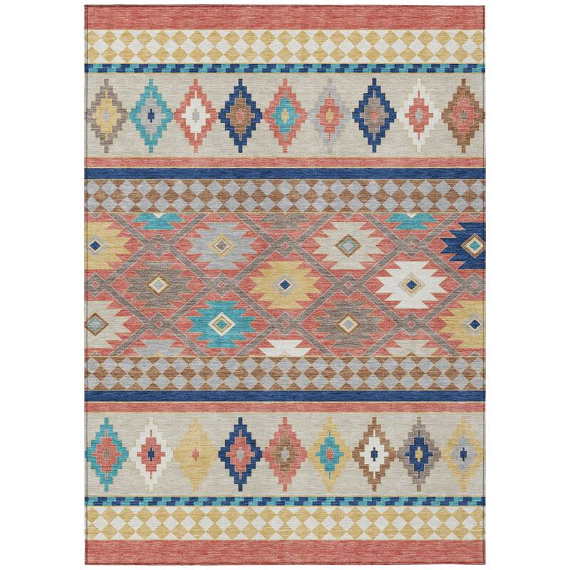 Machine Washable Indoor/ Outdoor Global Clemente Chantille Rug