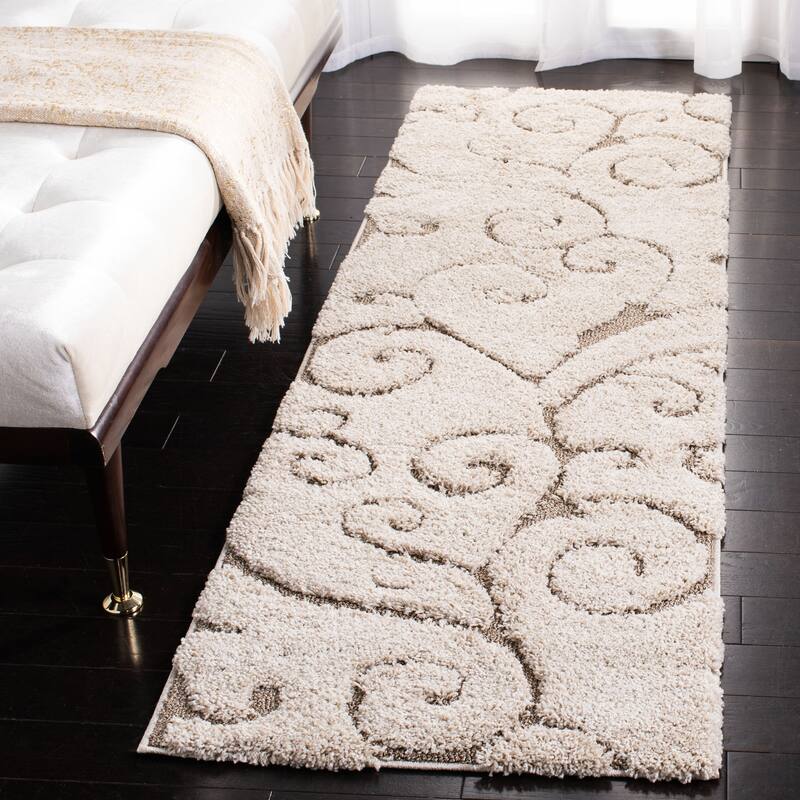SAFAVIEH Florida Shag Shahin Scroll 1.2-inch Thick Textured Rug