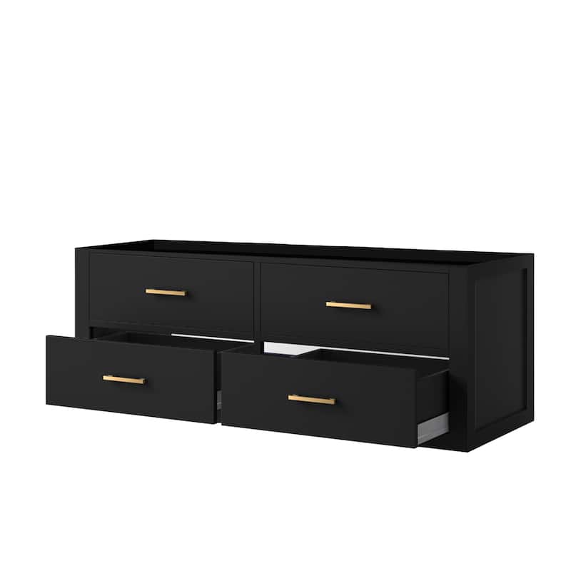 Castor Bath Vanity No Top, No Faucet, No Mirror