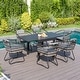 preview thumbnail 23 of 32, 7/9/11PC Outdoor Aluminum Expandable Patio Dining Sets Table with Wicker Chair