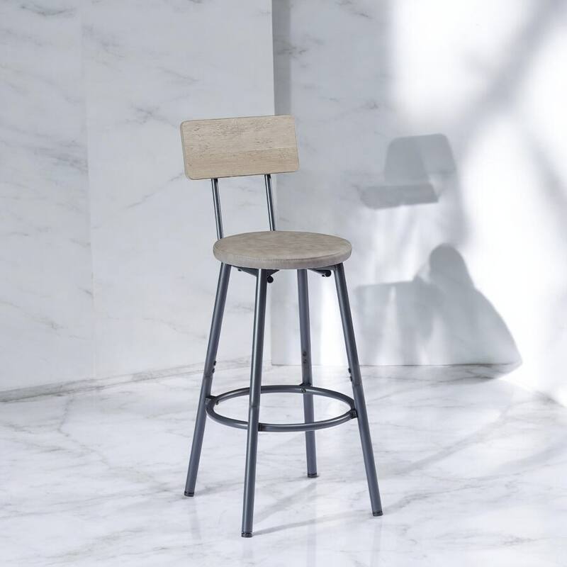 Industrial 63" Bar Table Set with 3 PU Upholstered Stools, Modern Breakfast Table for Kitchen, Living Room, or Banquet Hall