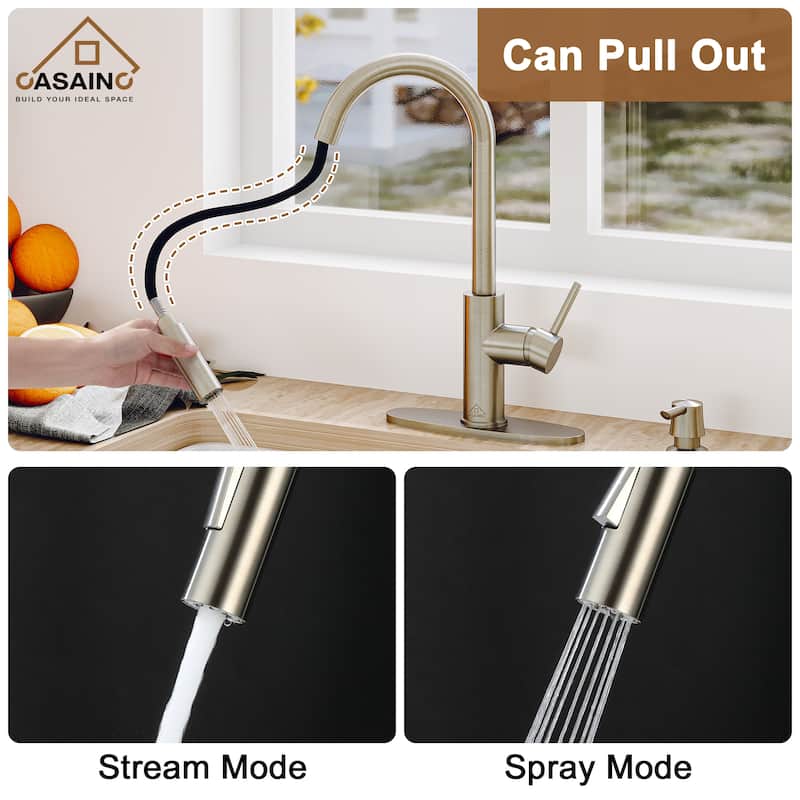Pull Down Sprayer Kitchen Faucet with Infrared Sensor