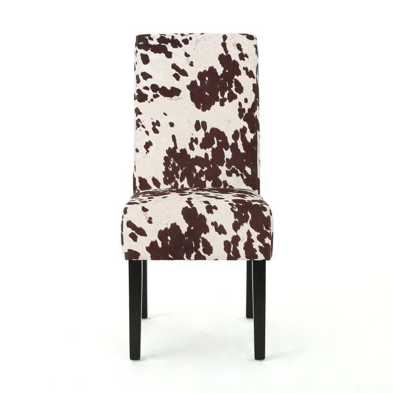 Set of 2 Velvet Upholstered Dining Chair with Wood Legs