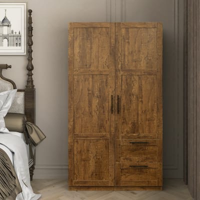 High wardrobe and cabinet