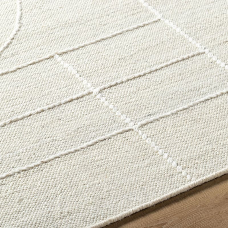 Giovani Casual Solid Color Wool Area Rug