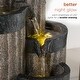 preview thumbnail 6 of 9, Alpine Corporation 14" Tall Cascading Tabletop Fountain Decoration with LED Lights, Gray