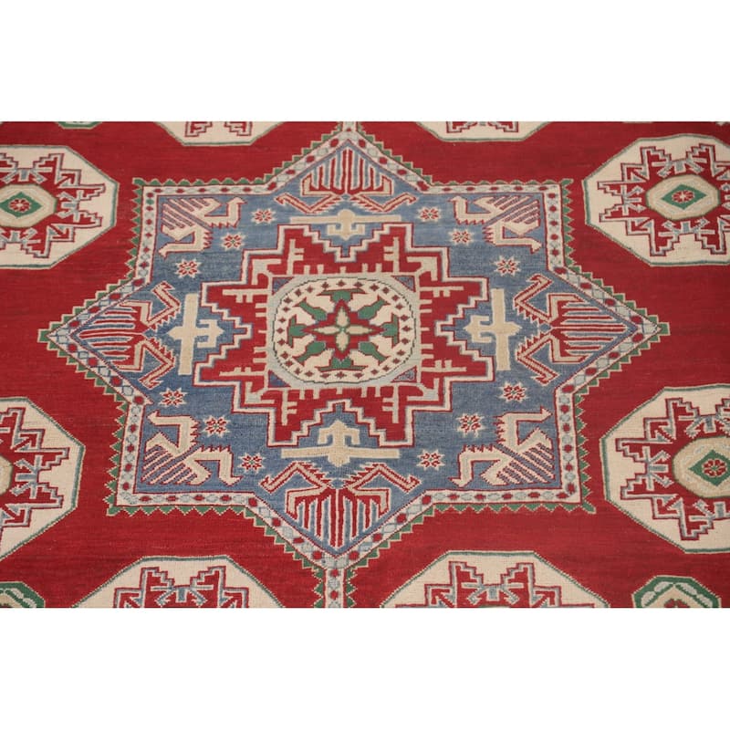 Red Kazak Oriental Area Rug Hand-Knotted Wool Carpet - 8'6"x 11'6"