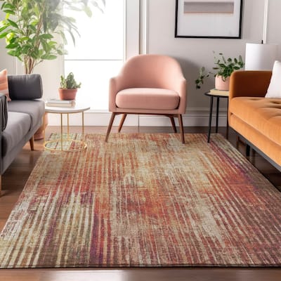 Premium Washable Super Soft Ombre Stripes Mayfield Rug