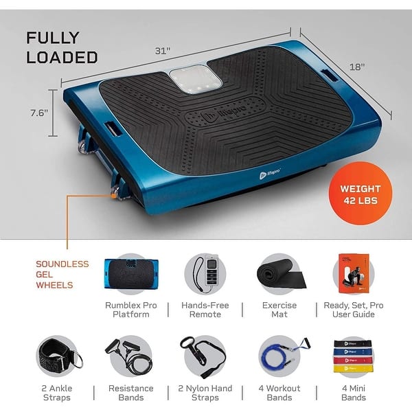 LifePro Rumblex 4D Pro Vibration Plate Blue - Bed Bath & Beyond - 32504419