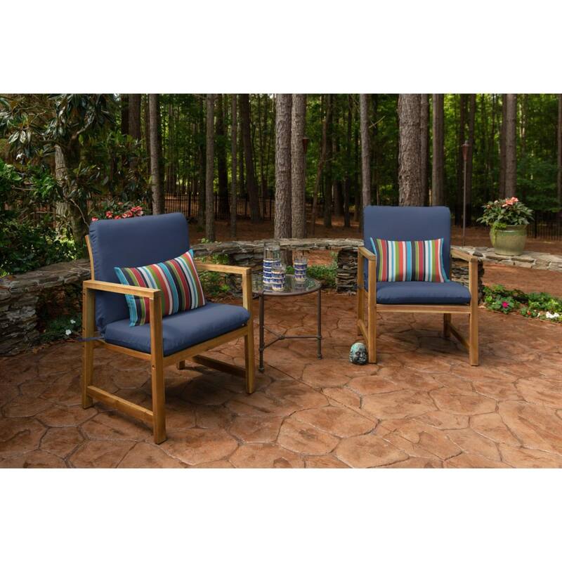 Sunbrella 20x13 Striped Outdoor Lumbar Throw Pillow