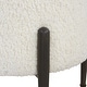 preview thumbnail 5 of 4, Faux Shearling Plush Ottoman - 20" - White and Black