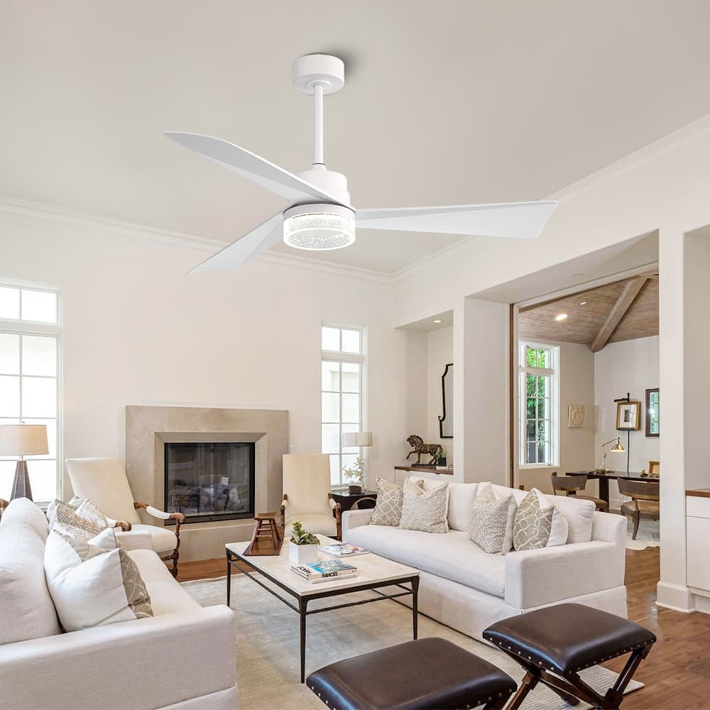 MLiAN 52-inch Indoor Ceiling Fan with LED light and Remote... - 52