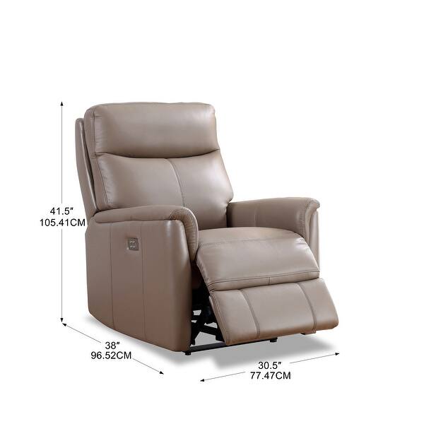 dimension image slide 0 of 3, Hydeline Layla Power Headrest Top Grain Leather Zero Gravity Recliner