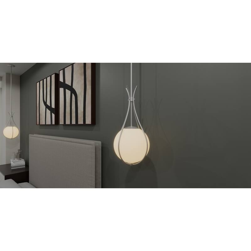 Aliyah 1-Light Brushed Nickel Mini Pendant Light