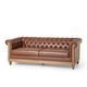 preview thumbnail 54 of 58, Castalia Nailhead Trim Chesterfield Sofa by Christopher Knight Home - 78.75" L x 33.50" W x 28.00" H