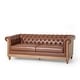 preview thumbnail 36 of 39, Castalia Nailhead Trim Chesterfield Sofa by Christopher Knight Home - 78.75" L x 33.50" W x 28.00" H