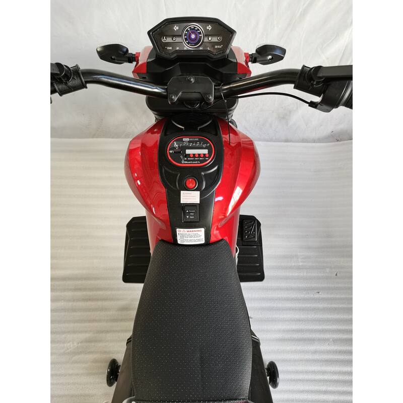 Kids 12V Ride-On Electric Dirt Bike with Manual Throttle, Soft Seat, and Safety Features