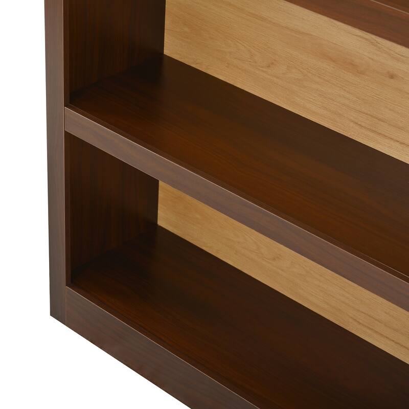 3-Piece Retro Entertainment Center for TVs up to 70", Two-Tone Farmhouse TV Stand with Sideboard & Bookshelf