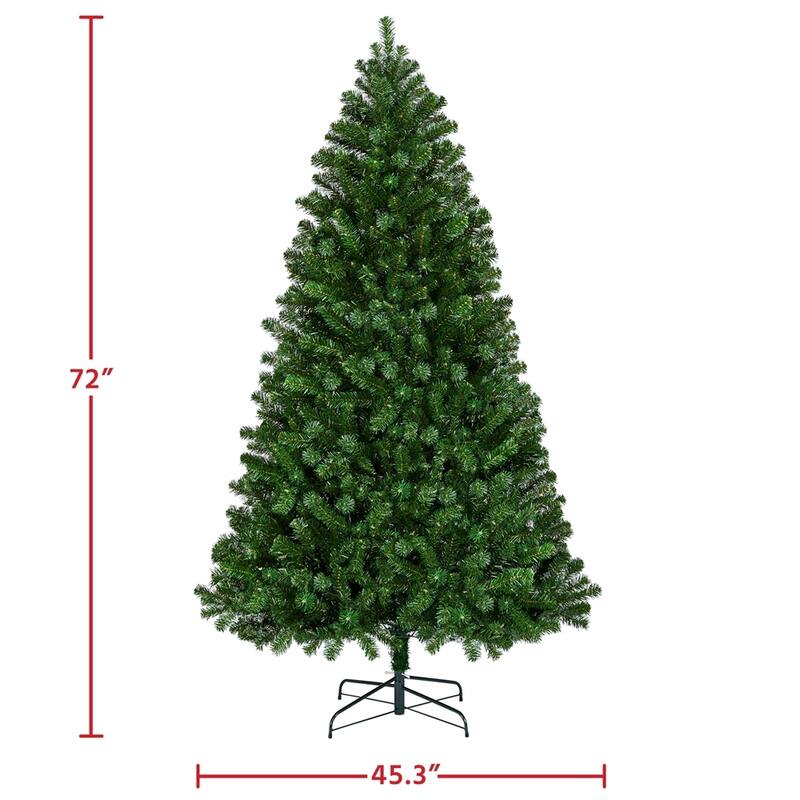 Yaheetech Pre-lit Spruce Artificial Hinged Holiday Christmas Pine Tree