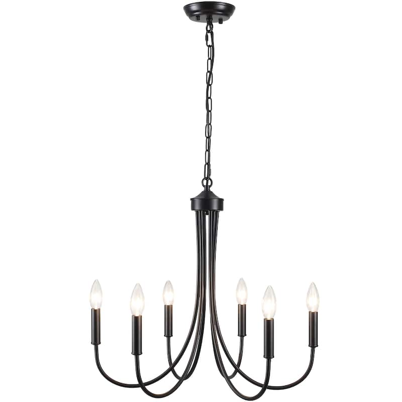 6-Light 23.62 in. Classic Chandelier for Kitchen Living Room