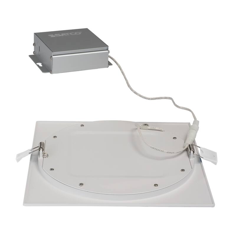 24W LED DW Downlight Edge-lit 8 in 3000K 120V Square Remote Driver