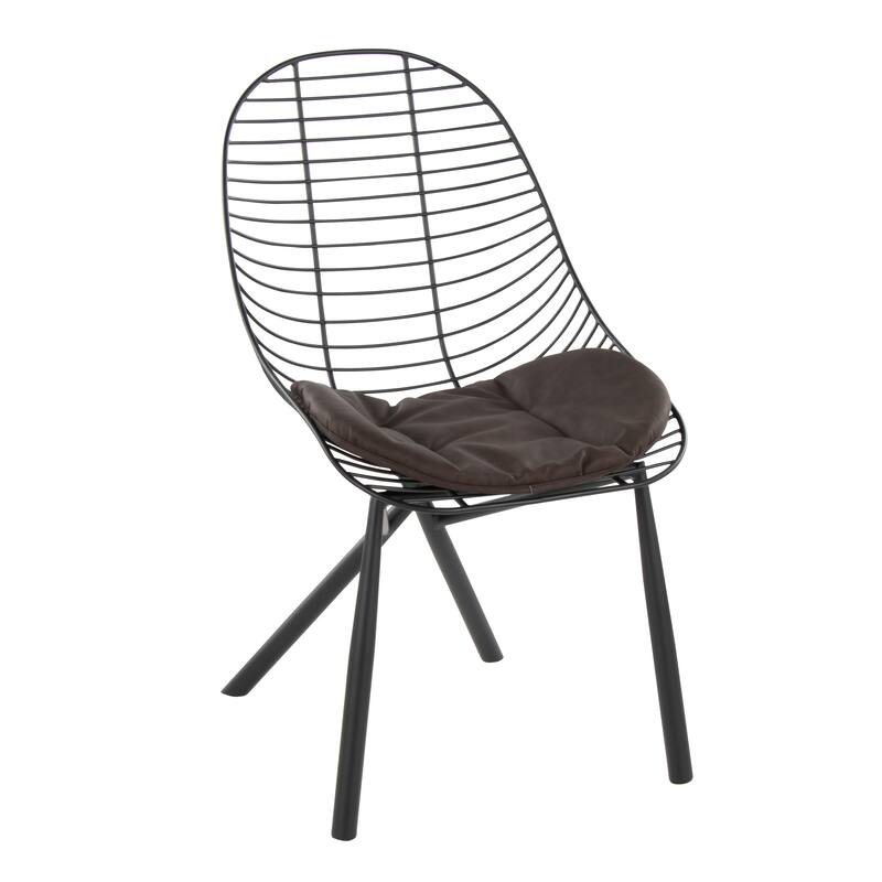 Copper Grove Beloslav Wired Chairs with Removable Faux Leather Cushions (Set of 2) - Espresso