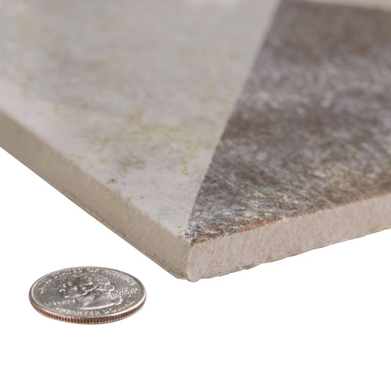 Merola Tile D'Anticatto Decor Triangoli 8-3/4" x 8-3/4" Porcelain Floor and Wall Tile