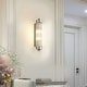 preview thumbnail 1 of 21, Nordic Postmodern Wall Sconce with Elegant Vintage Glass Crystal 16.7 inch - Chrome