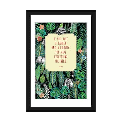 iCanvas "A Garden And A Library - Book Lover's Gift" by Fanitsa Petrou