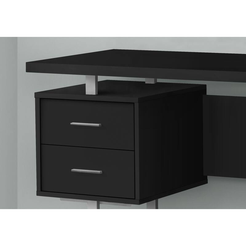 Stylish 60-Inch Computer Desk with Storage Drawers, File Organization, and Easy-to-Clean Surface for Work or Study