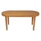 preview thumbnail 11 of 29, Christopher Knight Home - Solmere Outdoor Dining Table, Acacia Wood Frame with Slatted Oval Top & Non-Slip Foot Pads - 70.08" L