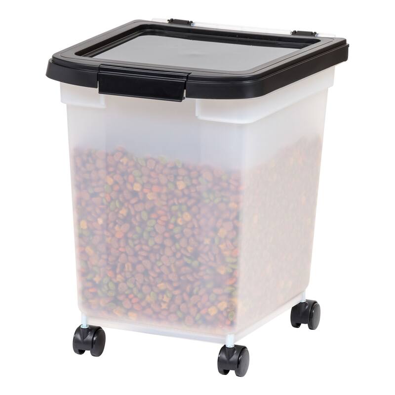 Airtight Mobile Pet Food Storage with Removable Casters