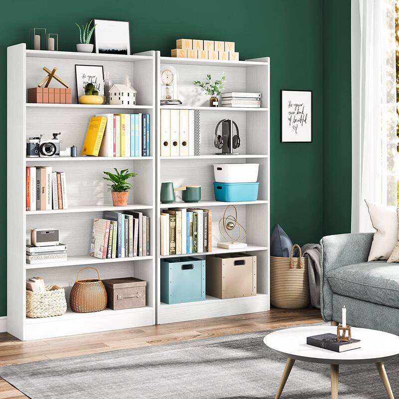 6-Tier Open Bookcase, 72 inches Large Tall Bookshelf