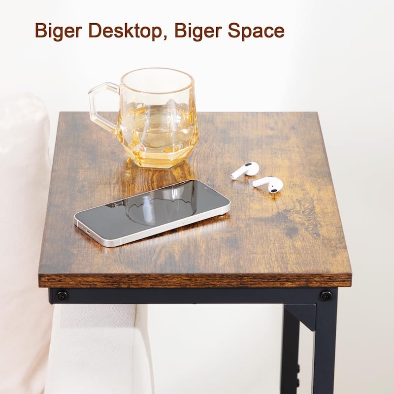 C Tables End Table, TV Trays Set of 2, Couch Table for Small Space, Bedside Tables for Living Room, Bedroom, Office