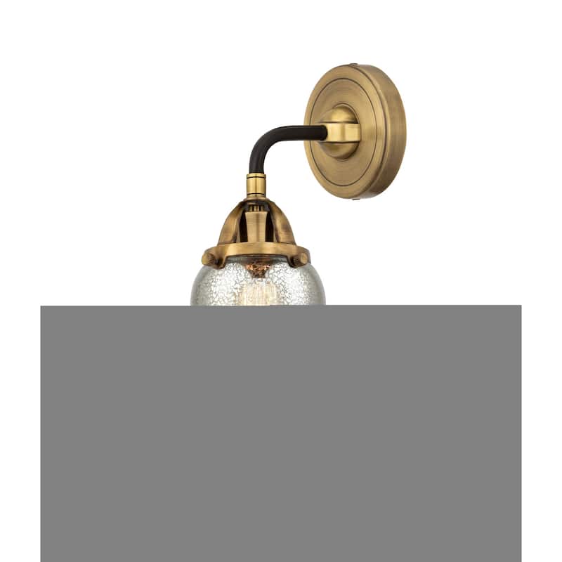 Innovations Lighting 288-1W-11-5 Bell Sconce Bell 11" Tall Wall Sconce - Black Antique Brass / Silver Plated Mercury