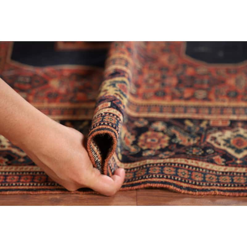 Pre-1900 Antique Senneh Vegetable Dye Persian Wool Carpet - 4'7" x 6'8"
