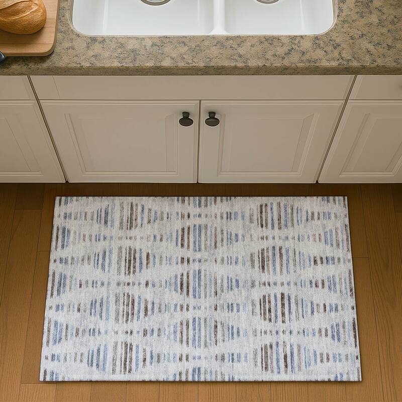 Premium Washable Super Soft Casual Contemporary Mayfield Rug - Putty - 1'8" x 2'6"