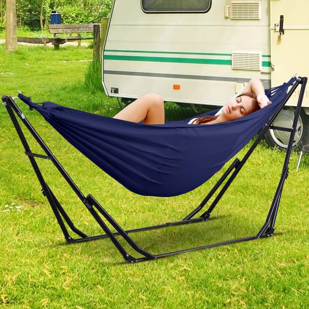 2 in 1 Hammocks Portable Convertible Hammock Swing Chair with Steel Stand