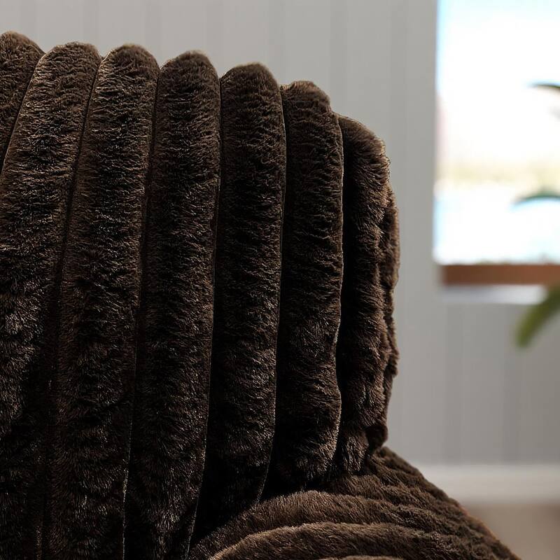 Roundhill Furniture Solenne Oversized Chair and a Half with Jumbo Corduroy Upholstery, Reversible Cushion, and Accent Pillow